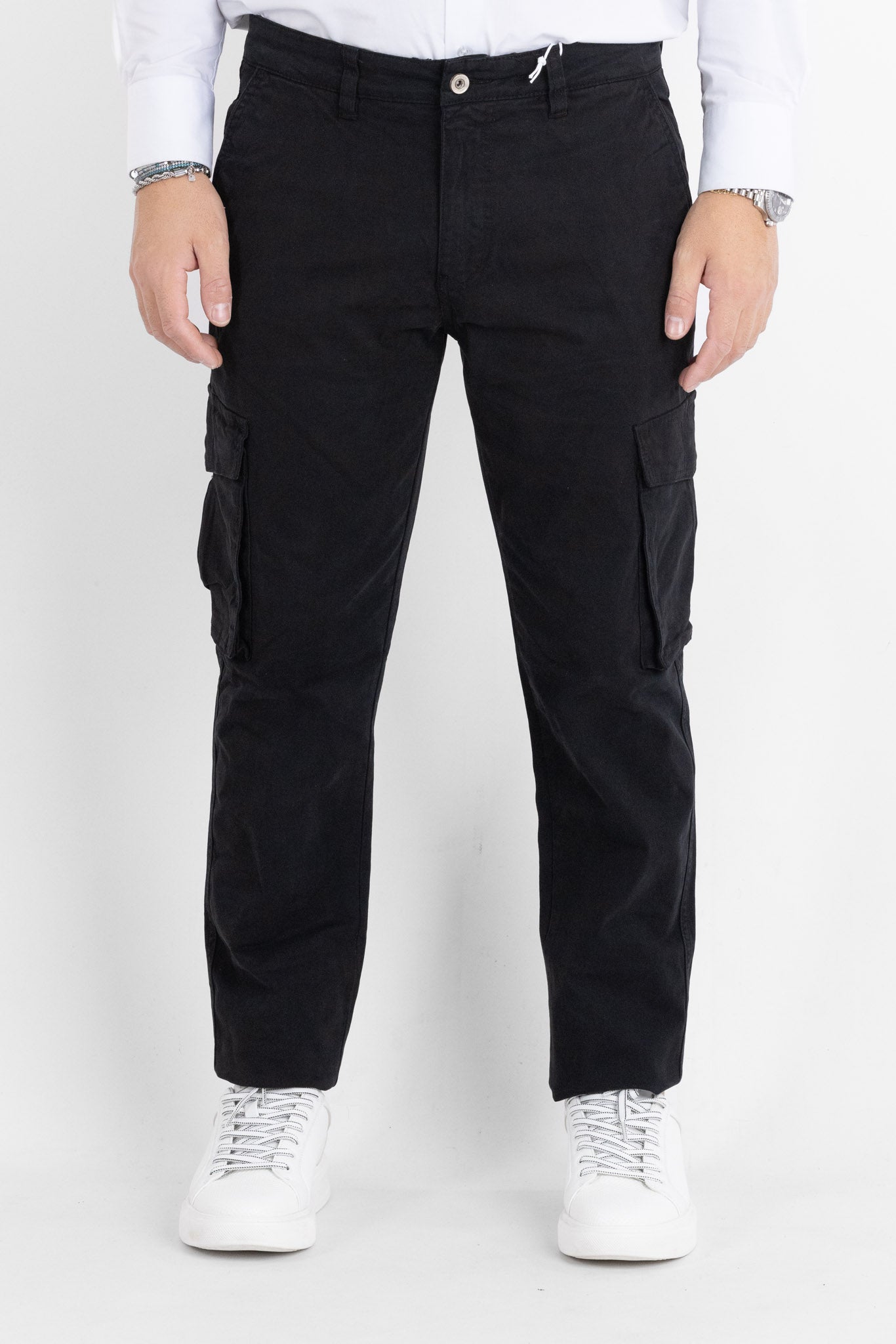 BR017 Semi-Slim Cargo Pants | 2 for €60 | Black