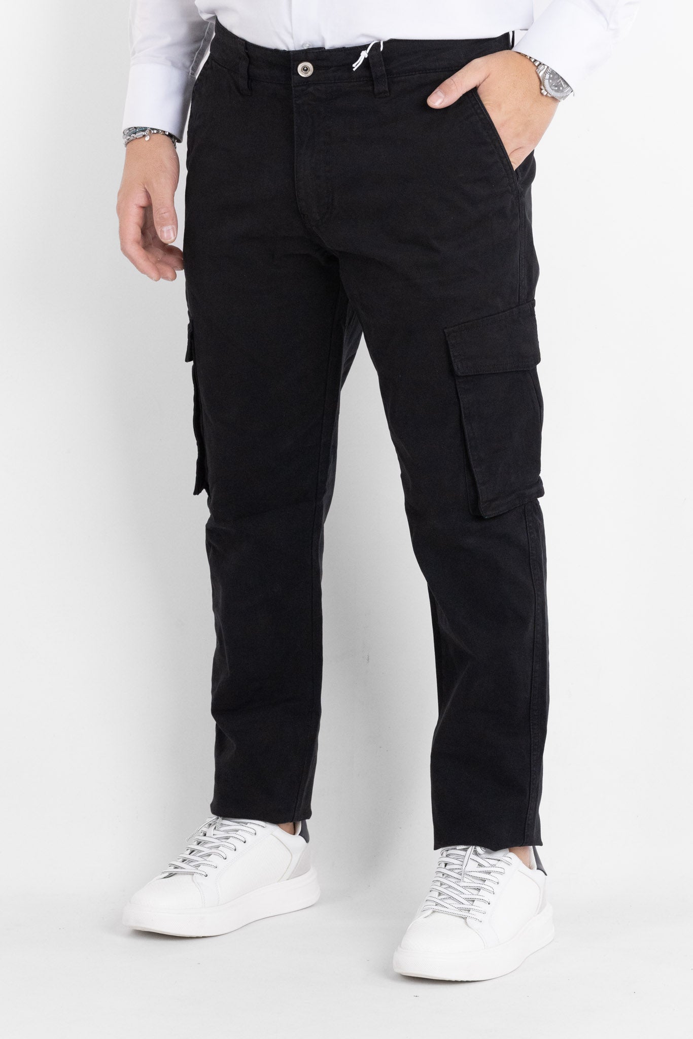 BR017 Semi-Slim Cargo Pants | 2 for €60 | Black