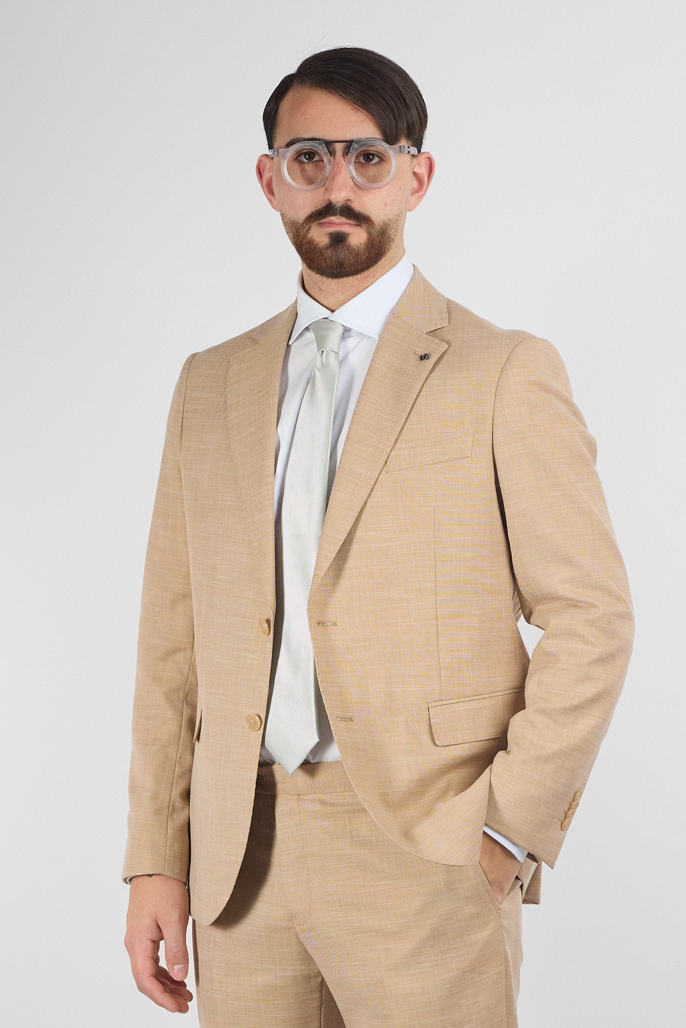 Abito Due Bottoni Basic | Sabbia