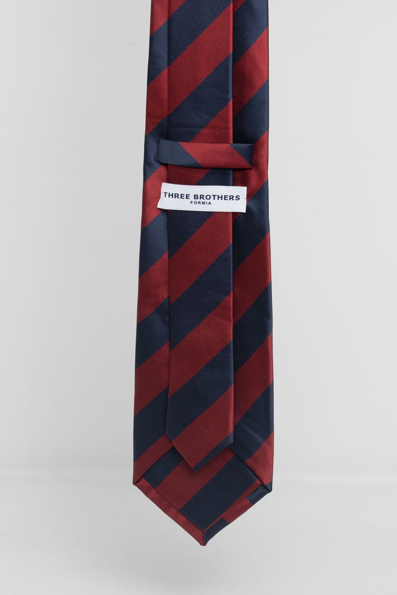 Cravatta Tre Pieghe Regimental Larga Blu e Bordeaux | 2 Per €20