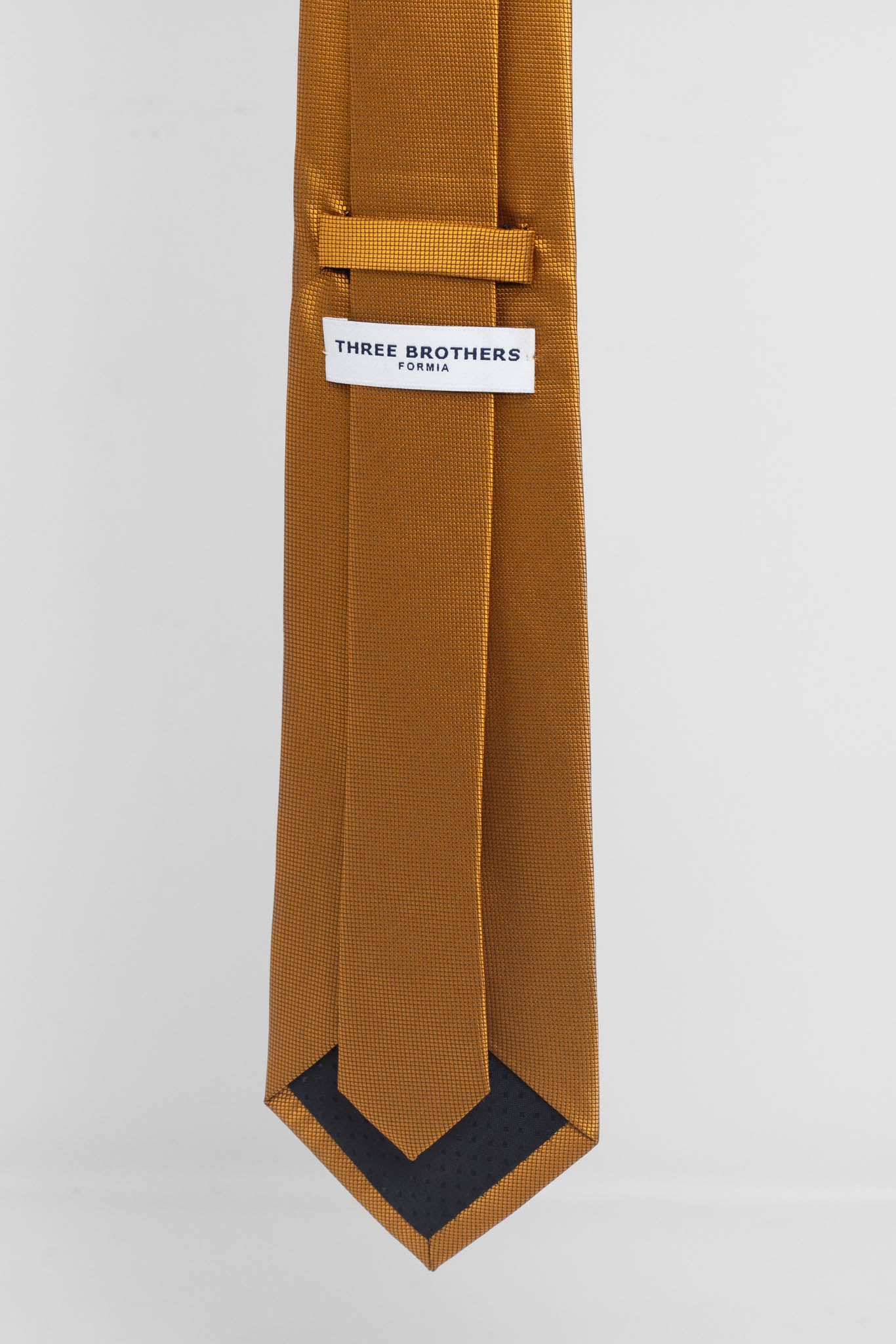 Cravatta Tre Pieghe Tinta Unita Micro Diamantino Ruggine | 2 Per €20