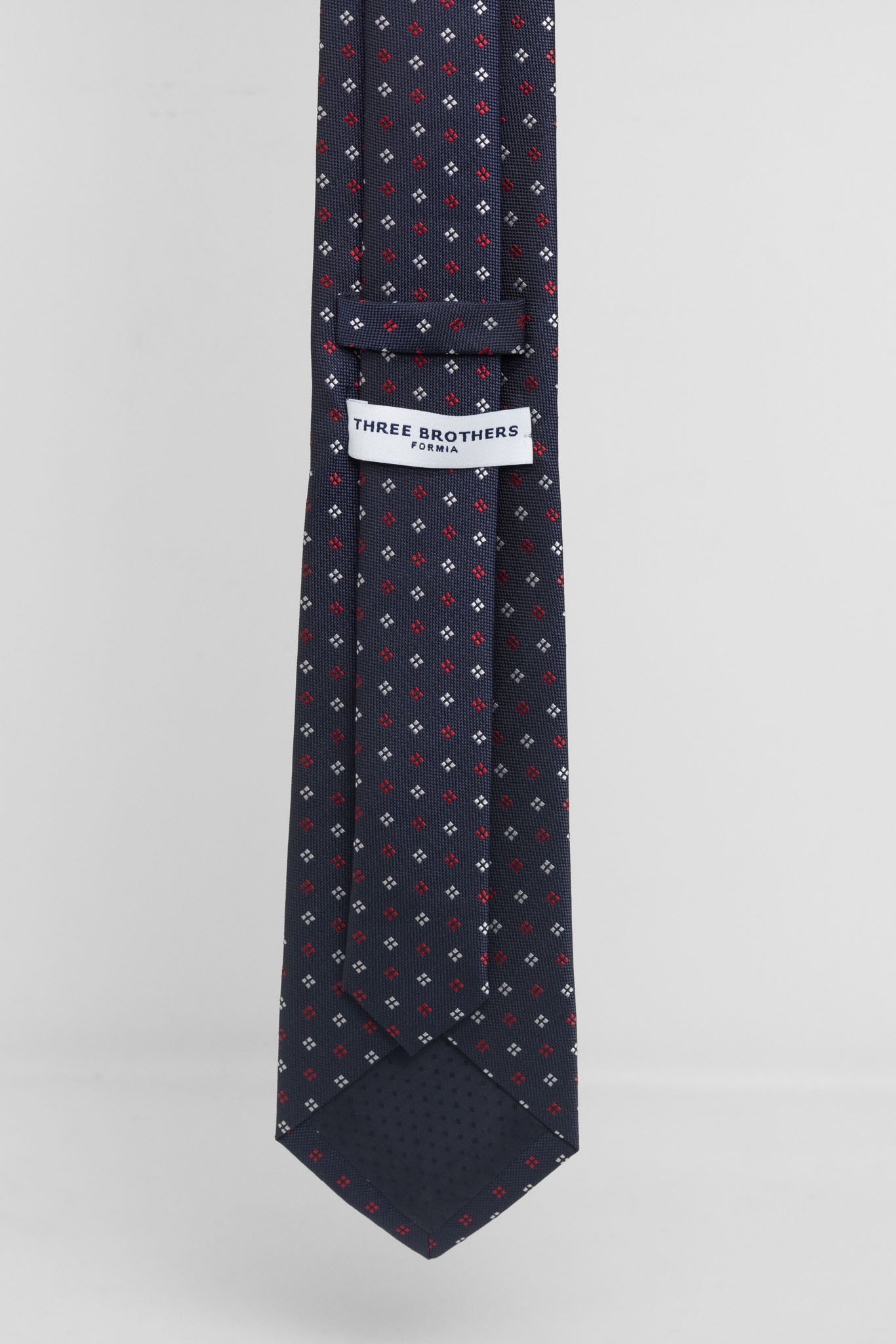 Cravatta Tre Pieghe Fantasia Fiori Geometrici Multicolor Blu e Rosso | 2 Per €20