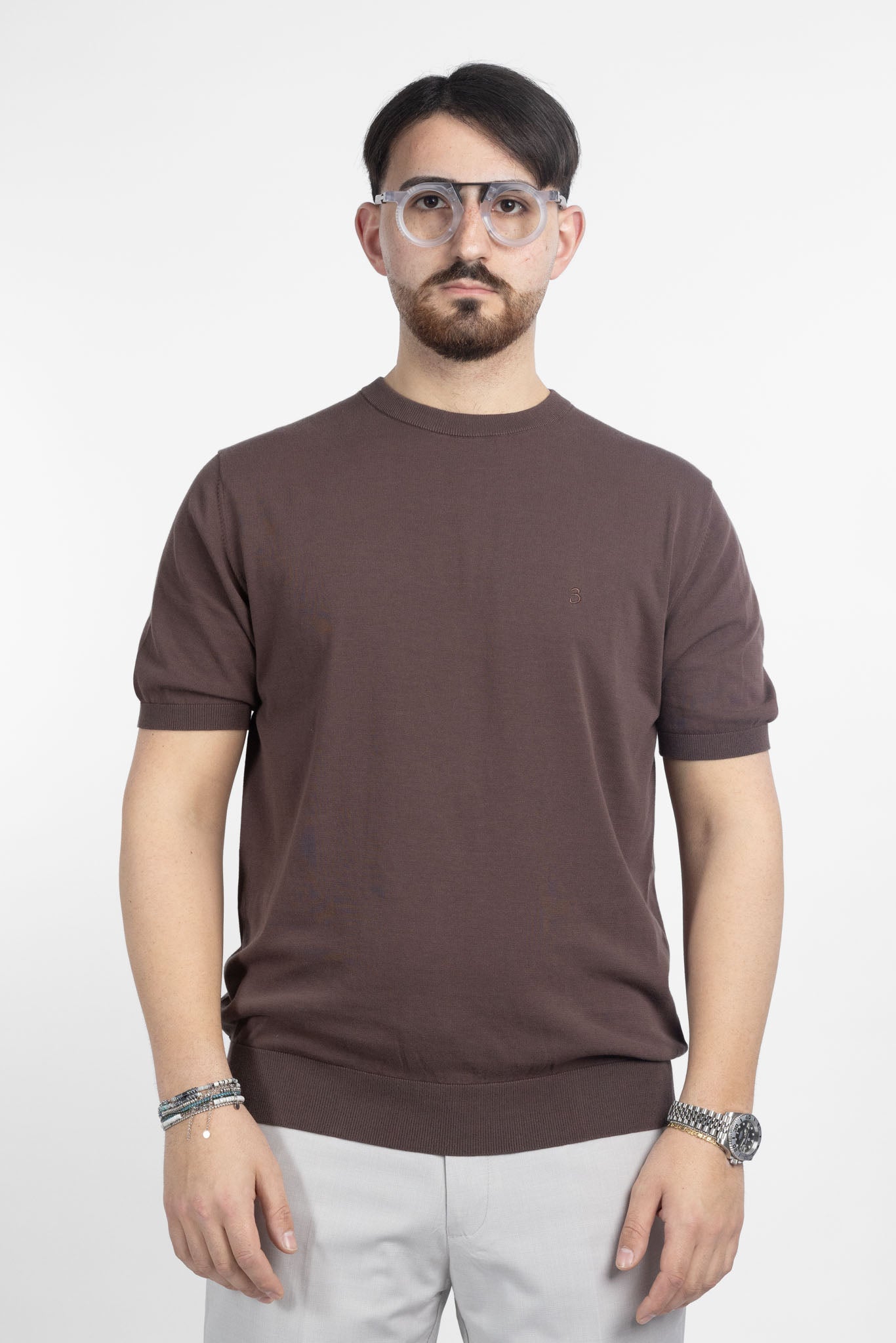 Cotton Crepe T-Shirt Finezza 16 | 2 for €60 | Beige