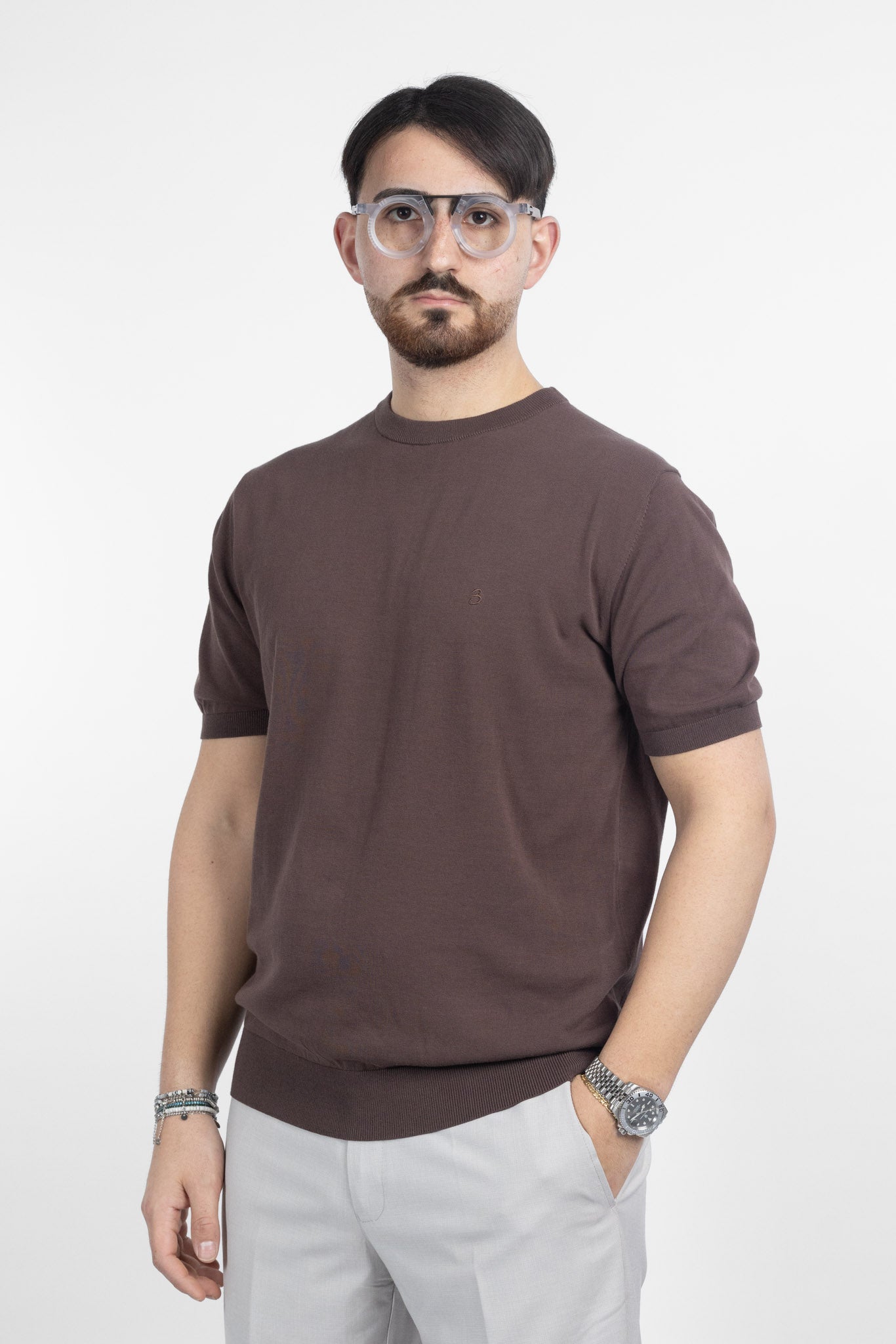 Cotton Crepe T-Shirt Finezza 16 | 2 for €60 | Beige