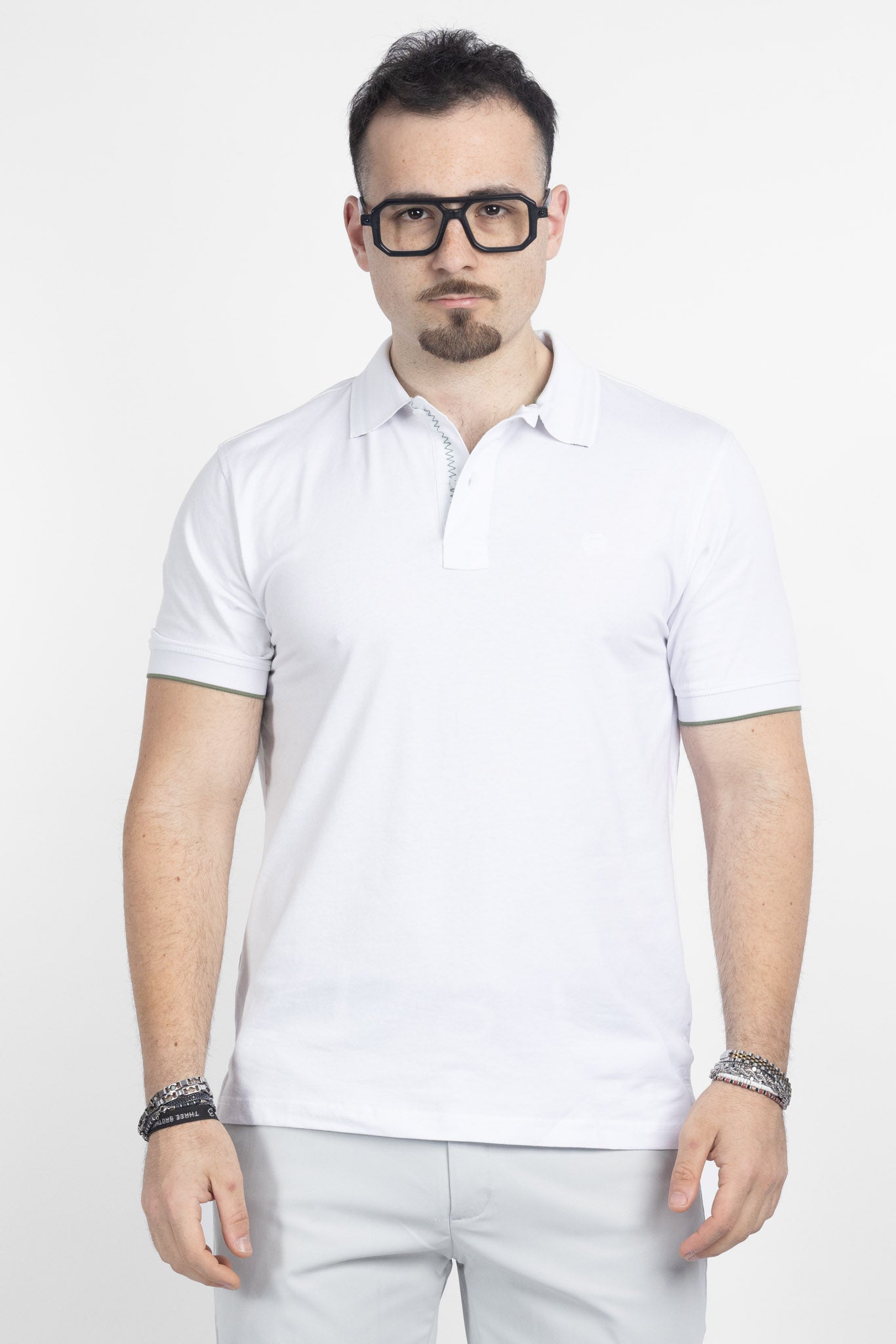 Polo Mezza Manica Jersey B-Stretch 15304 | 2 per €40 | Bianco