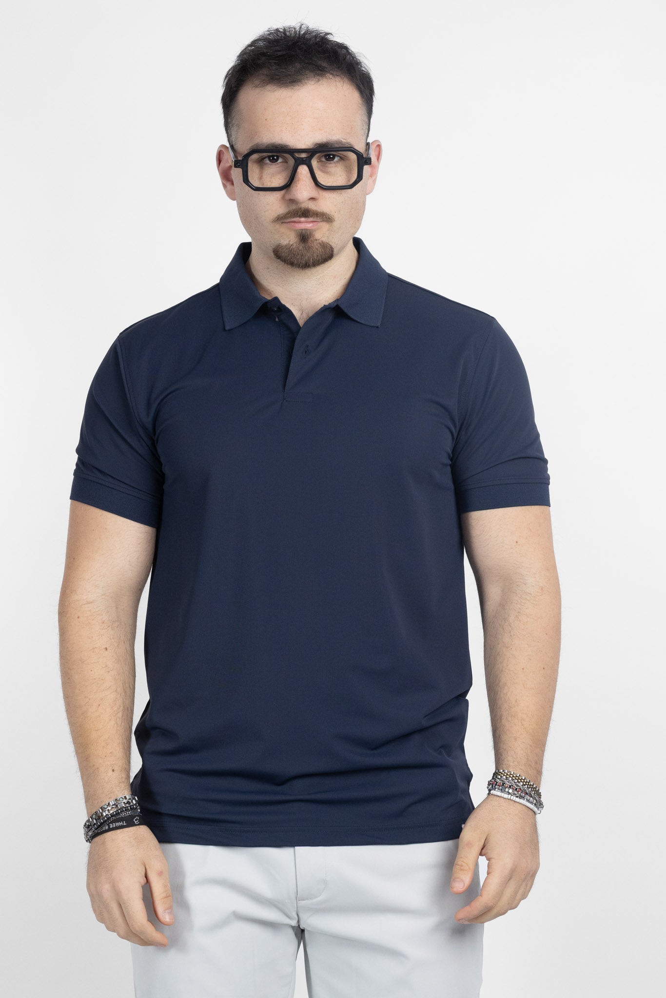 Polo Mezza Manica Active No Stiro 15377 | 2 per €50 | Blu