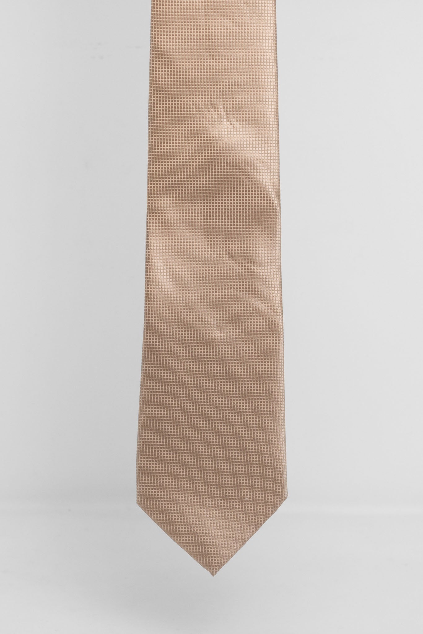 Cravatta Tre Pieghe Tinta Unita Diamantato Beige | 2 Per €20