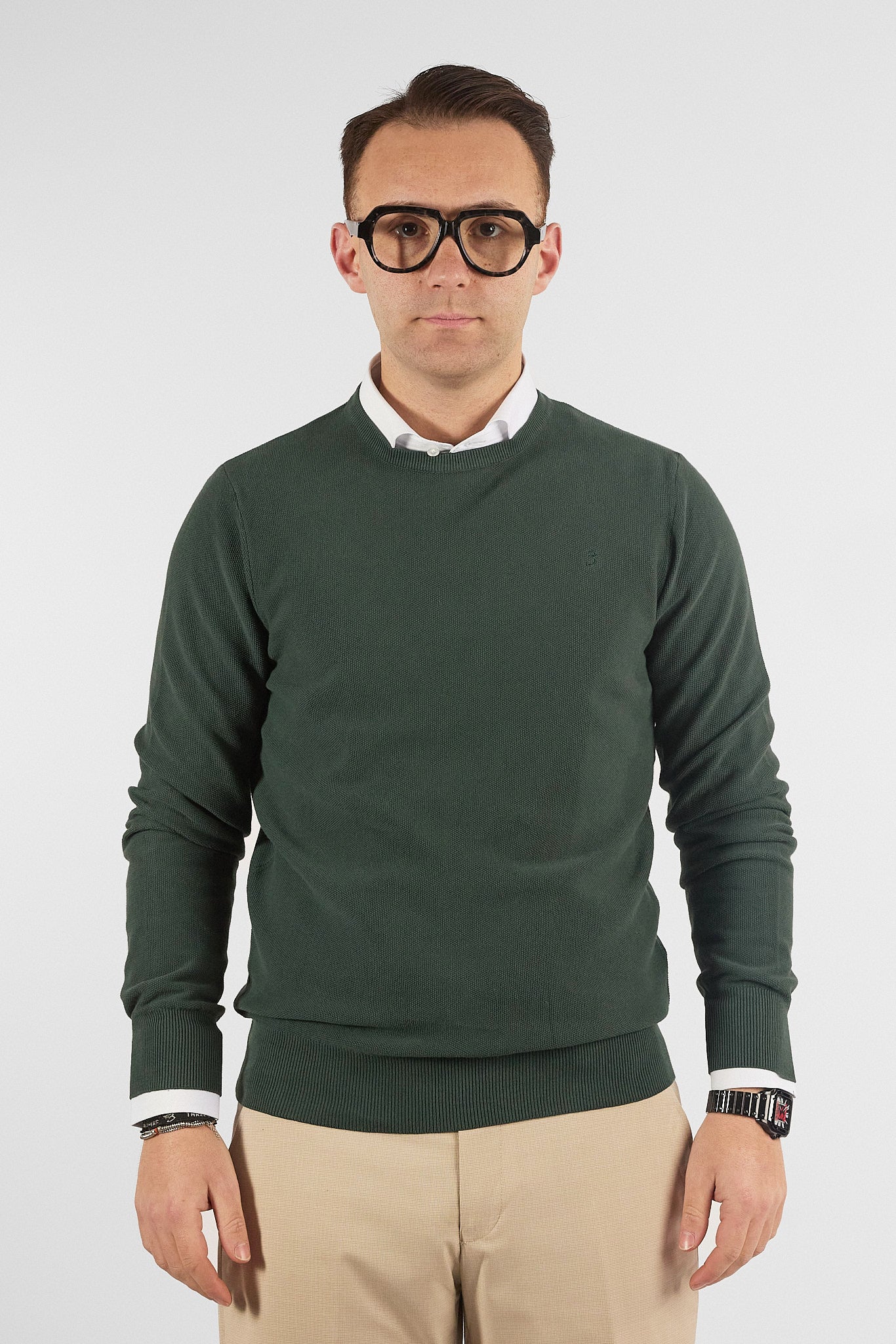 Pullover Girocollo Chicco Cotone 1521 | 2 per €50 | Verde 31