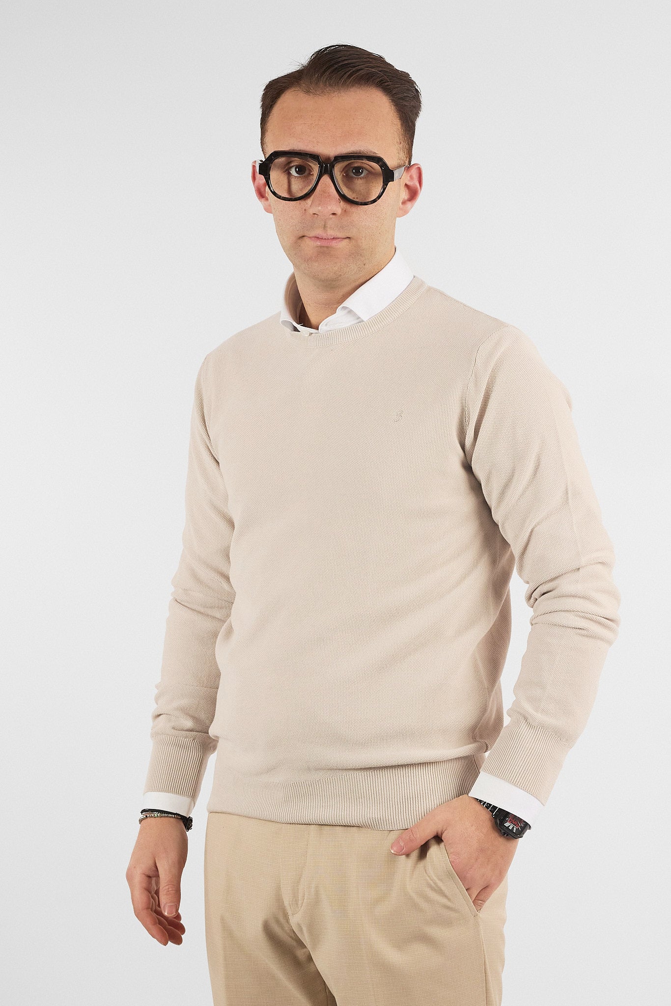 Pullover Girocollo Chicco Cotone 1521 | 2 per €50 | Beige 27