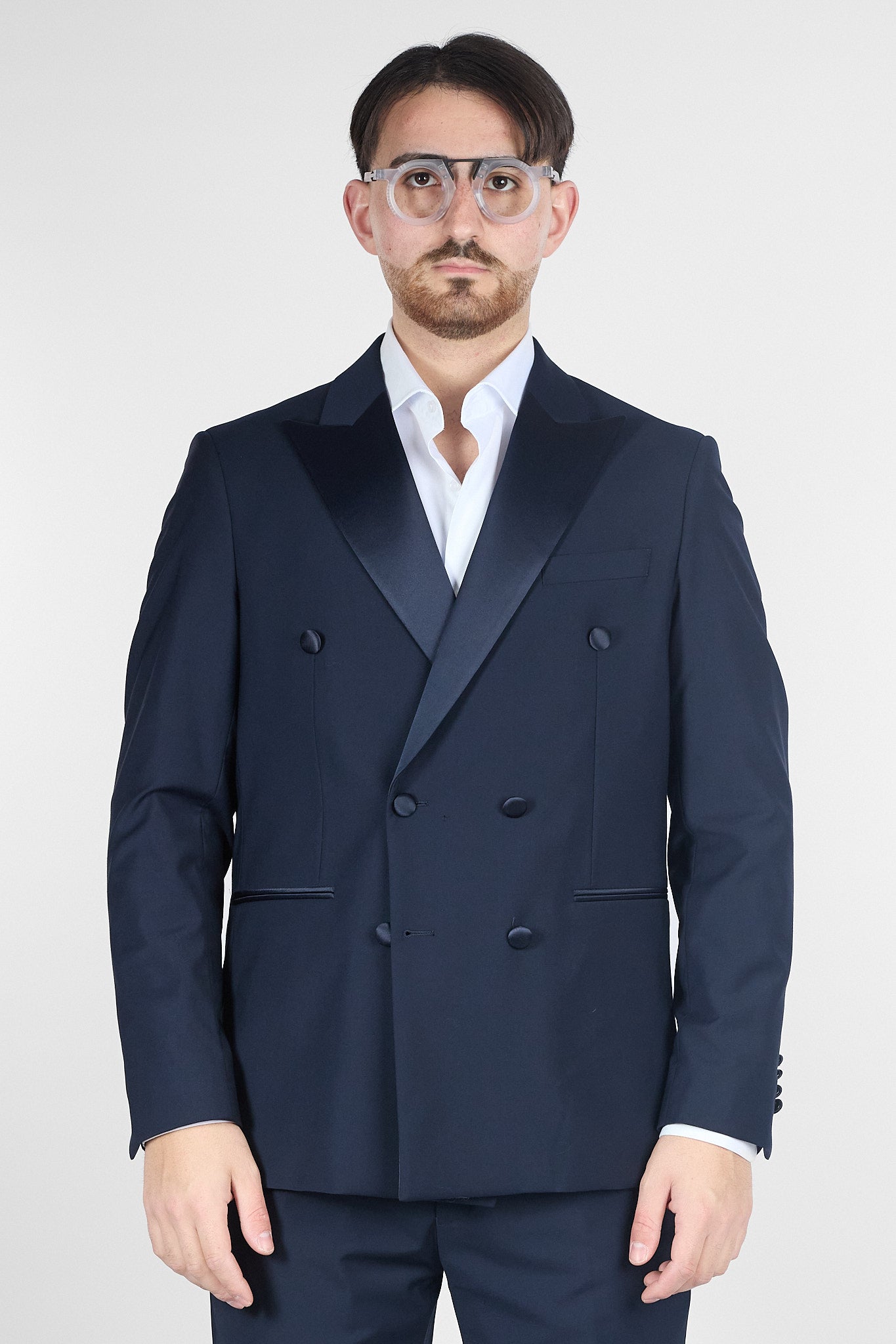 Abito Smoking Doppio Petto Basic | Blu