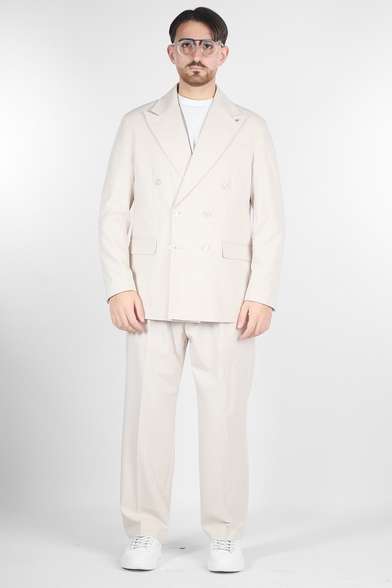 Abito Doppio Petto Oversize - Pantalone Gamba e Fondo Ampi | Champagne