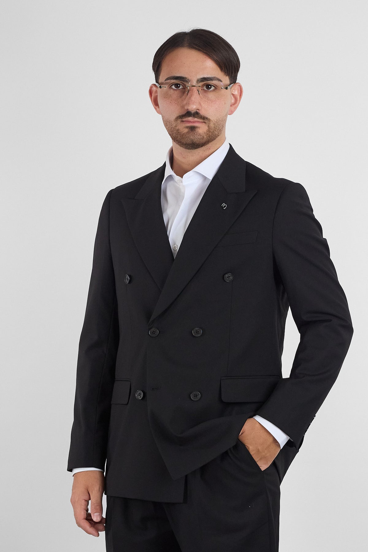 Abito Doppio Petto 4 Bottoni Baggy | Nero