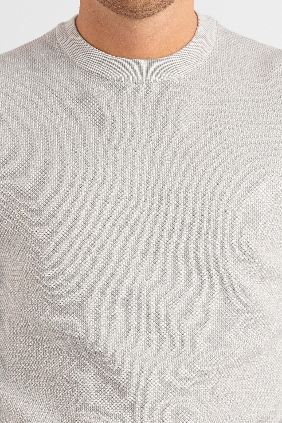 Pullover Girocollo Chicco di Riso 1469 | 2 per €50 | Ghiaccio