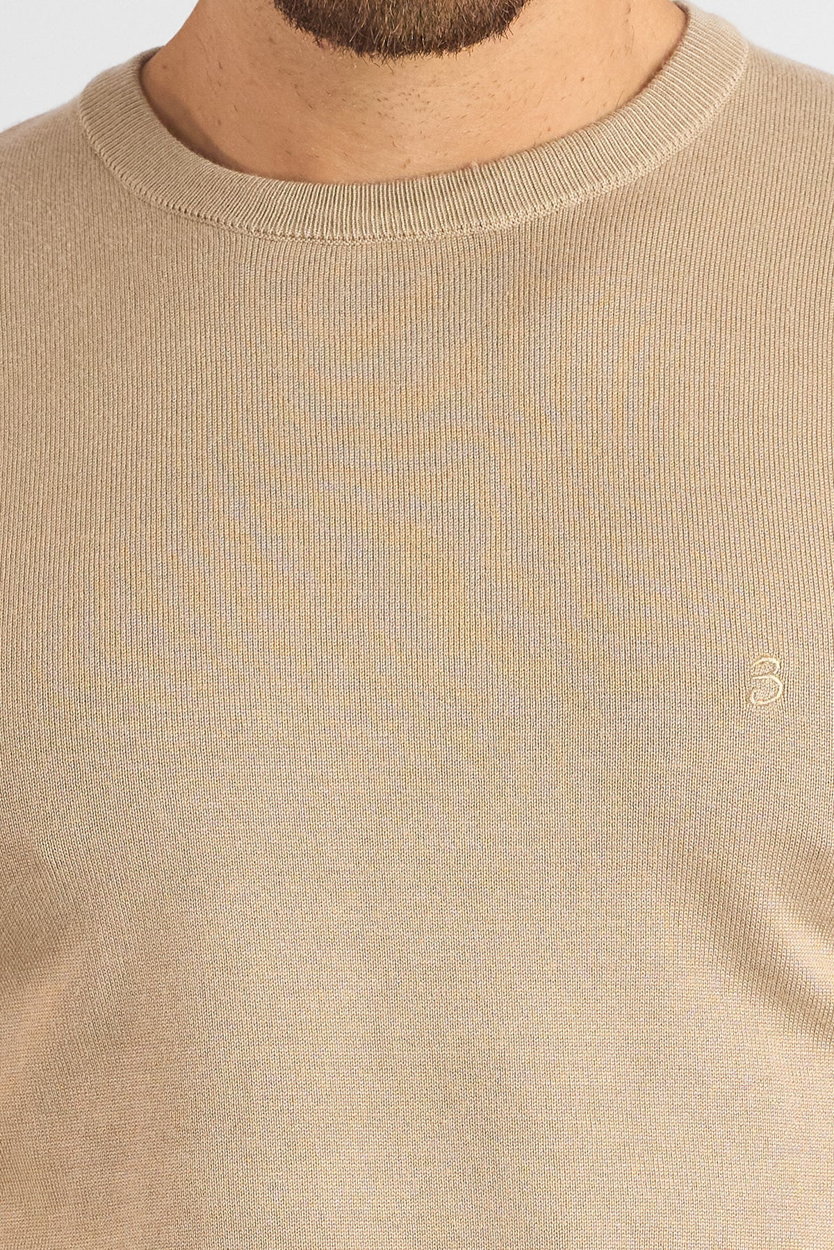 Pullover Girocollo Basic 6001 | 2 per €40 | Beige