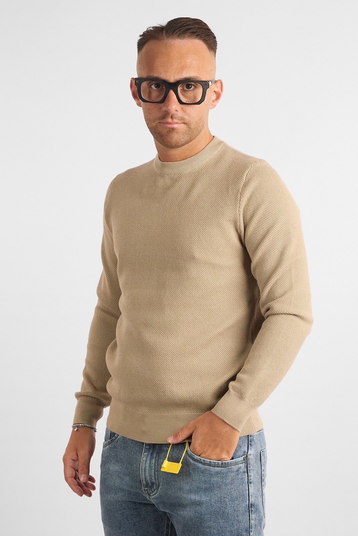 Pullover Girocollo Chicco di Riso 1469 | 2 per €50 | Beige